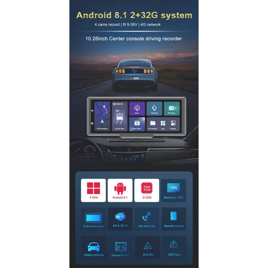 10 Inch 4G 360 Degree Truck and Car Four Recording Dash Cam 2