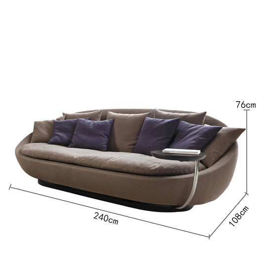 Modern Lounge Sofa with Integrated Side Table