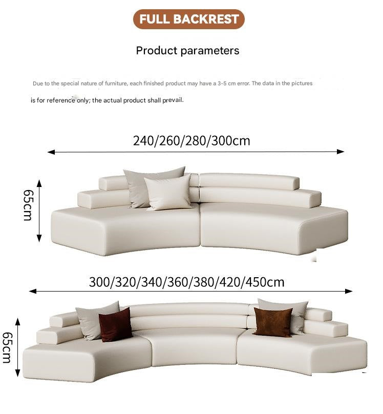 Luxury Curved Sectional Fabric Sofa Set
