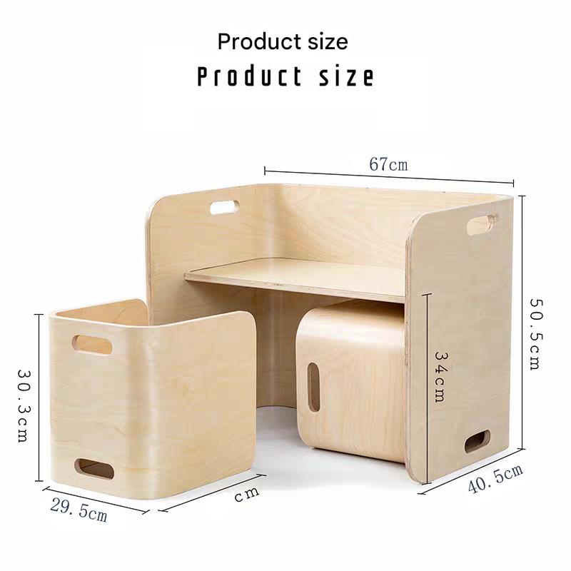 Kids Wooden Table and Chair Set for Study and Play