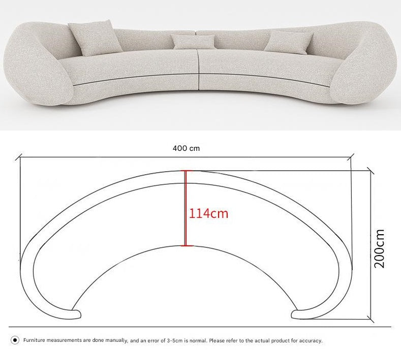 Italian Curved Svabart Bear Sofa Set