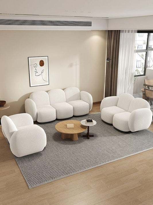 Luxury Curved Boucle Sofa Set