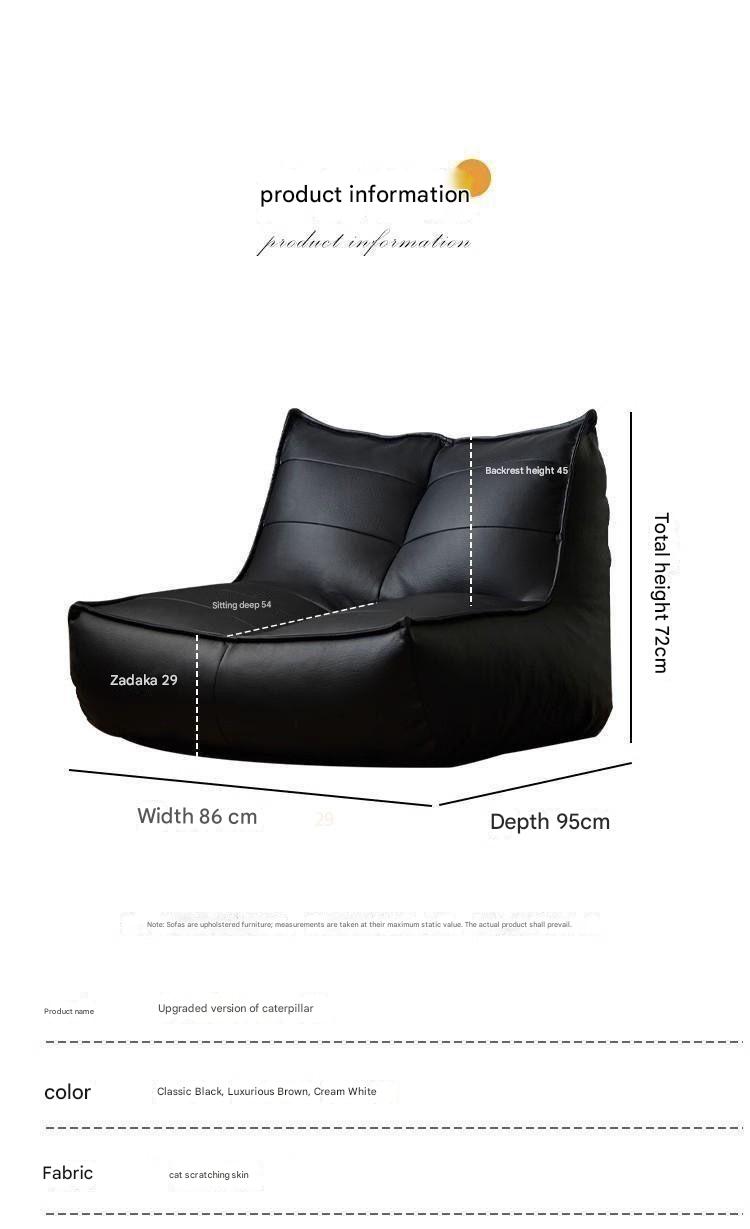 Modern Lazy Single Sofa Chair with Ottoman Footrest