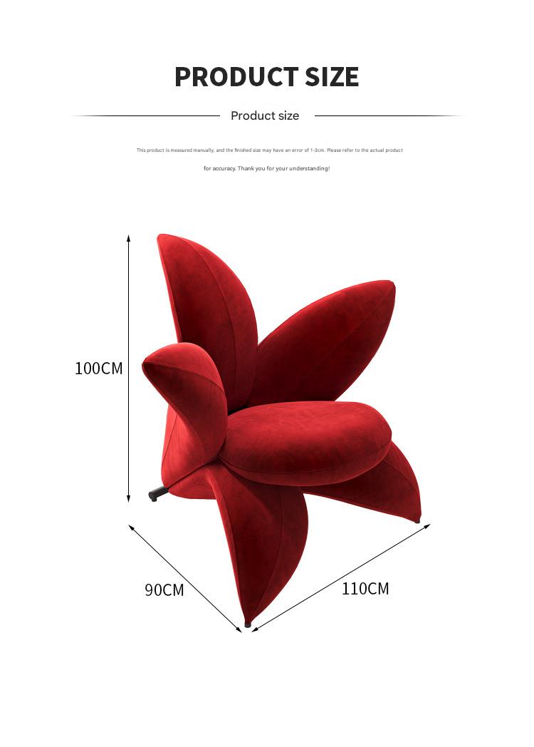 Luxury Lily Flower Sofa Chair