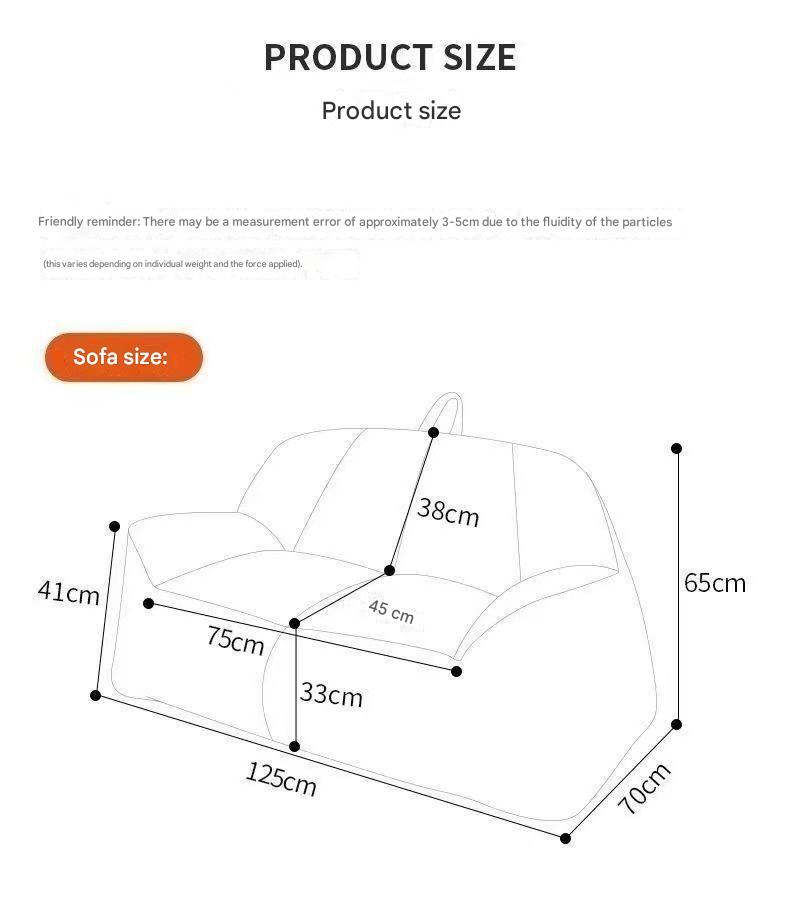 Modern Lazy Sofa Bean Bag Loveseat Chair