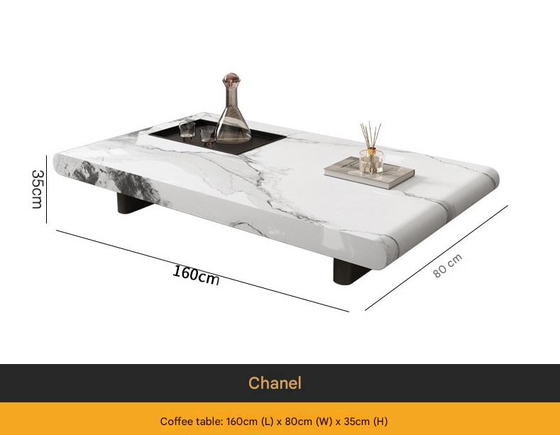 Italian Luxury Rectangular Marble Coffee Table