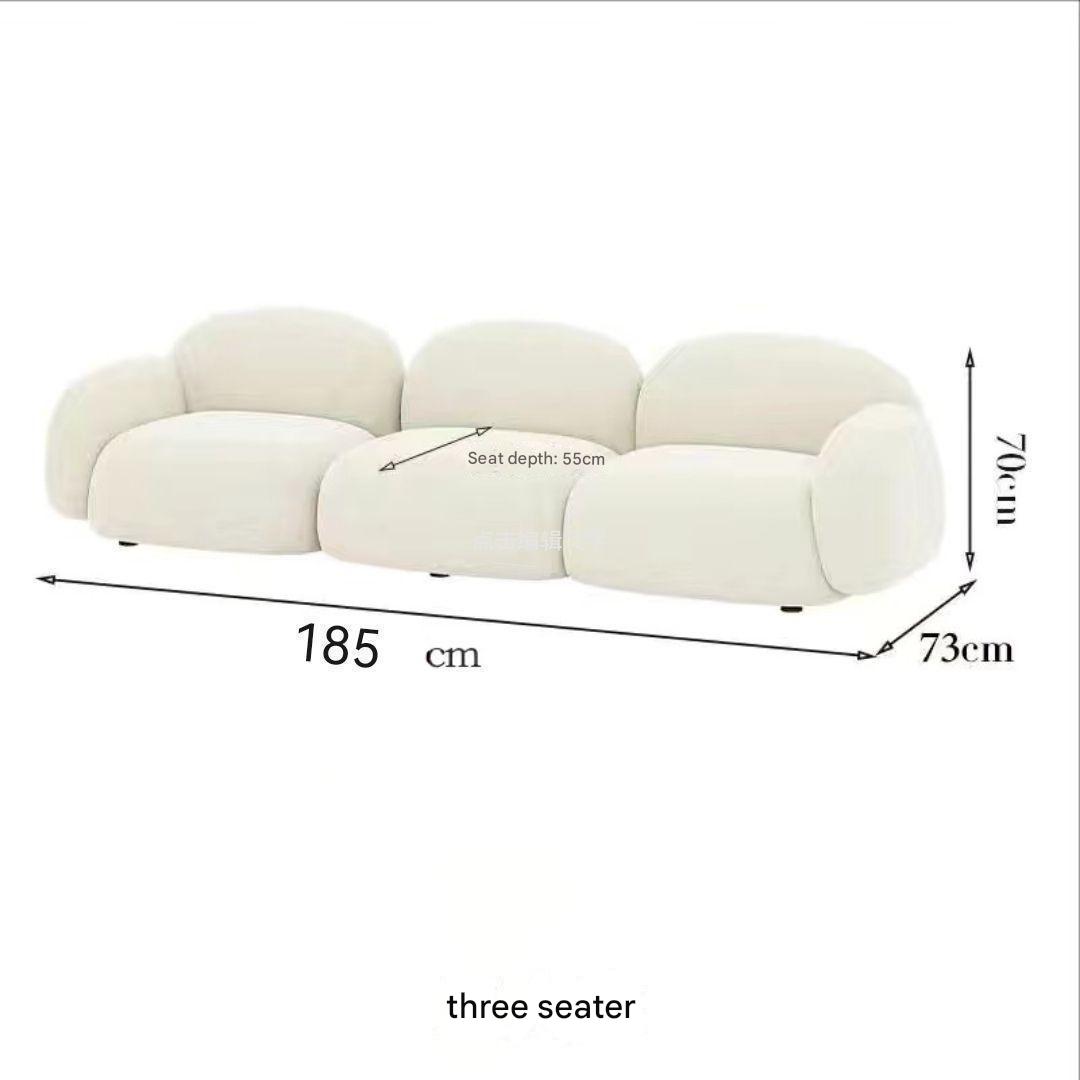 Luxury Curved Boucle Sofa Set