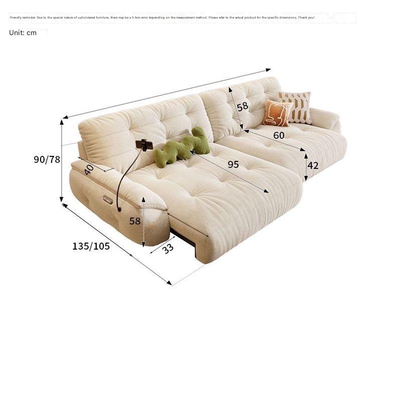 Luxury Multifunctional Retractable Fabric Sofa Bed With USB Charging