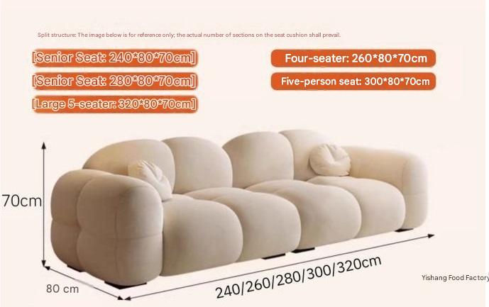 Luxury Velvet Puff Fabric Sofa