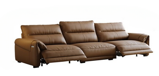 Luxury Adjustable Leather Sofa With Dual Electric Function