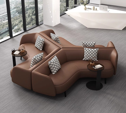 Modern Office Lounge Curved Sofa Seating Set