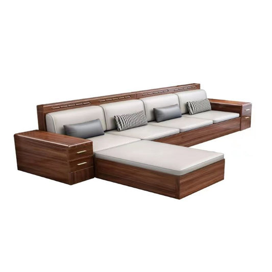 Modern Outdoor Sectional Sofa Set with Chaise and Coffee Table