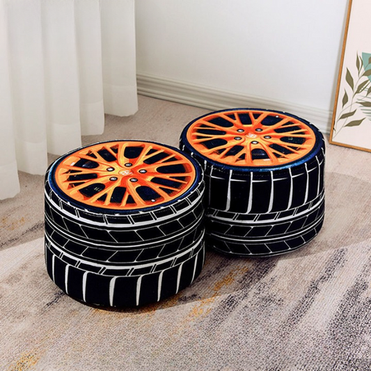 2 Pcs 3D Cartoon Style Plush Pouf Chair