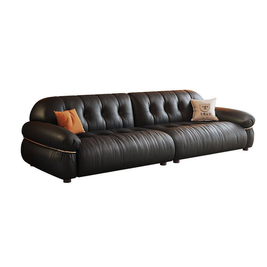 French Retro Leather Sofa