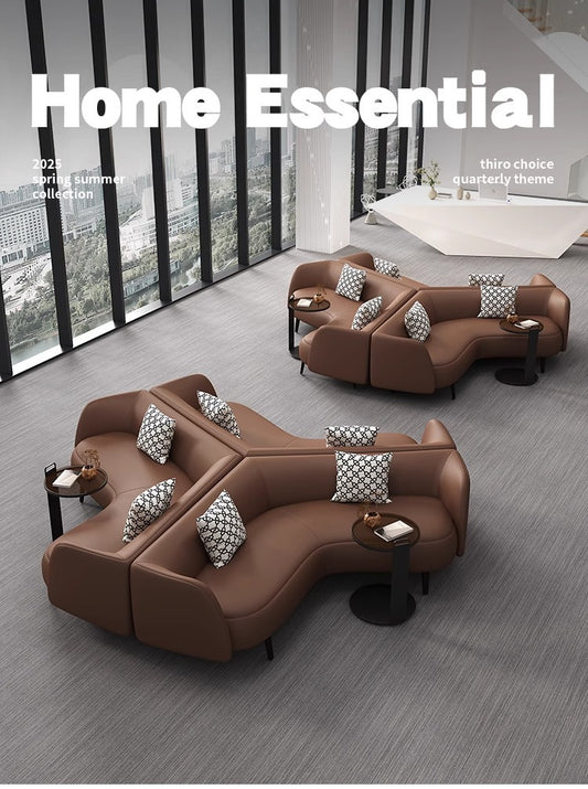 Modern Office Lounge Curved Sofa Seating Set