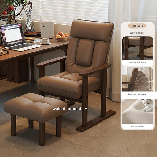 Luxury Adjustable Backrest Lounge Chair With Pedals