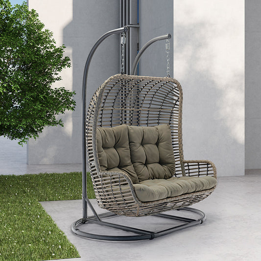Luxury Outdoor Double Hanging Swing Chair with Stand