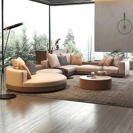 Modern Luxury Modular Sectional Sofa with Curved Chaise