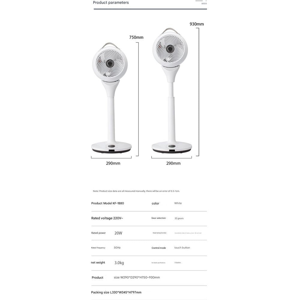 3D DC Smart Floor Fan with Remote 9