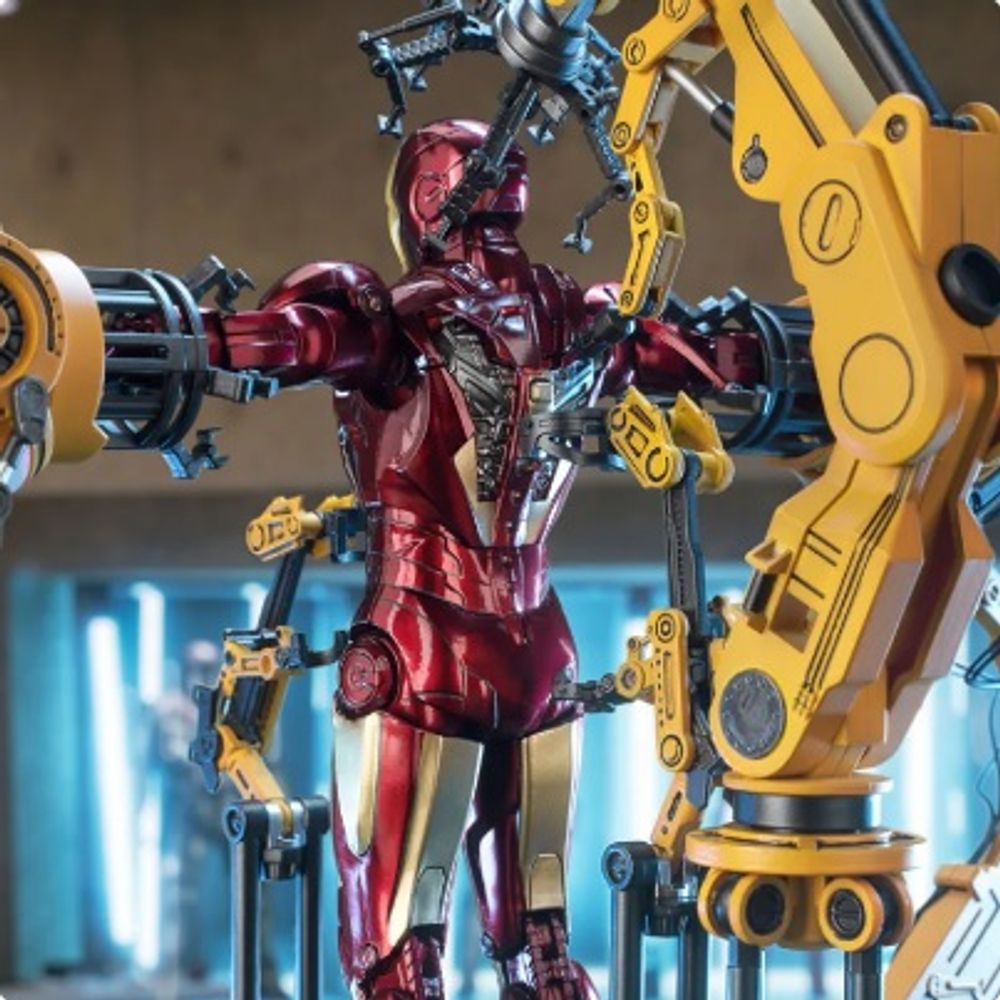 Iron Man MK4 with Suit Up Gantry Action Figure