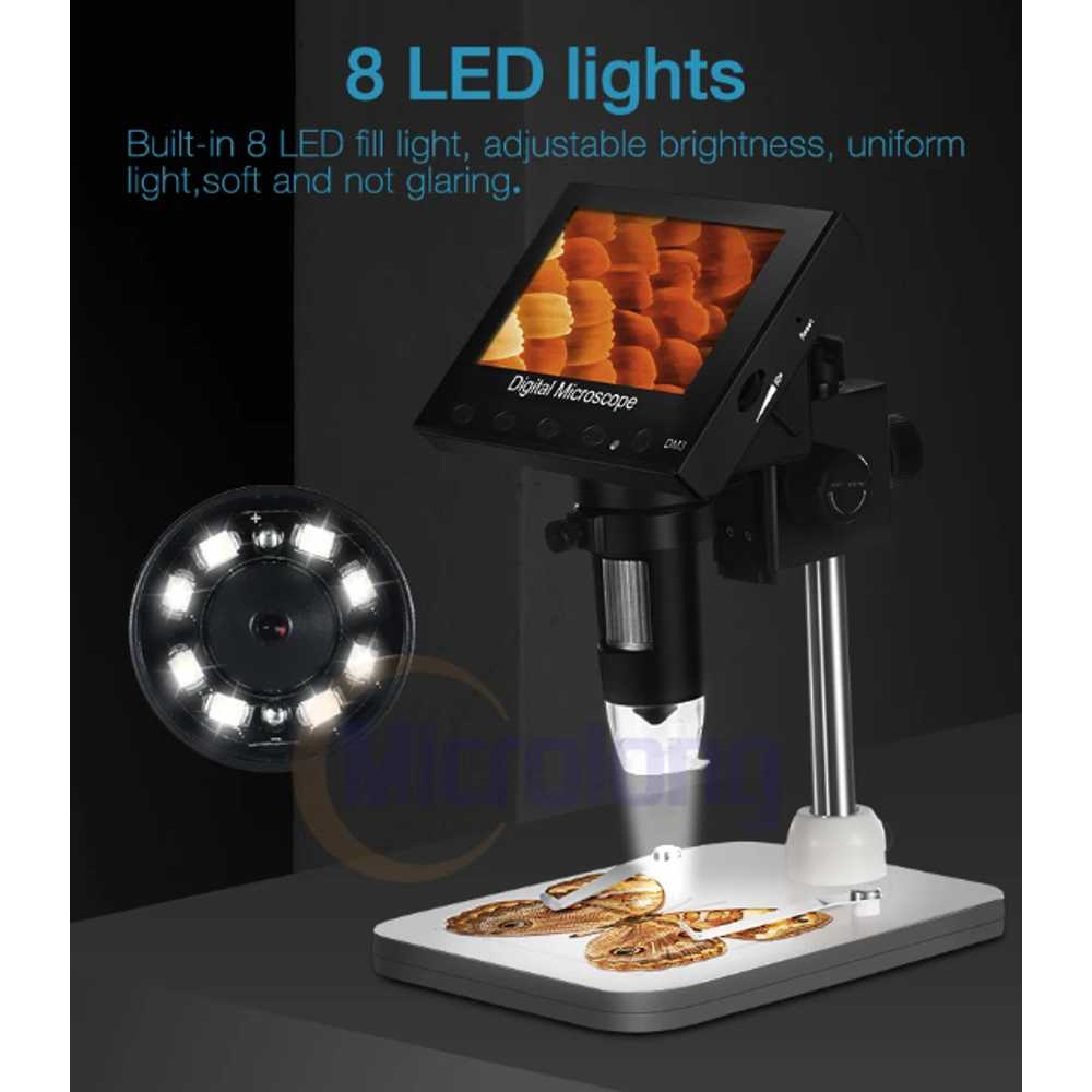 LCD Digital 50X-1000X Magnification Microscope