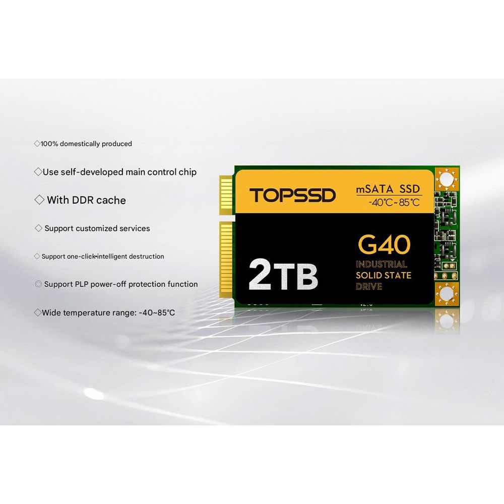TOPSSD G40 2TB mSATA Industrial Grade SSD Drive