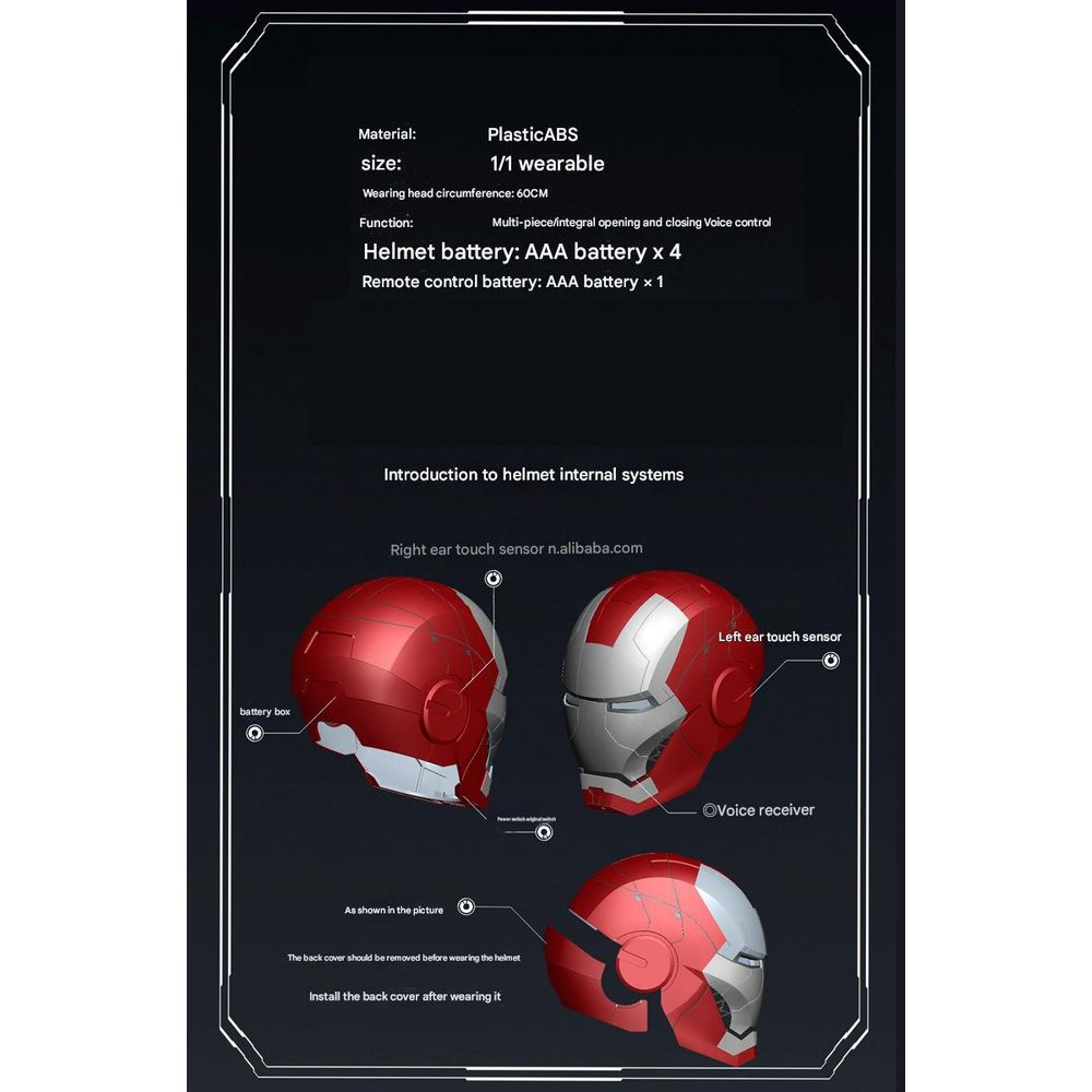 Iron Man Voice Controlled Black Helmet