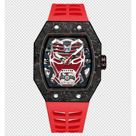 JINLERY Ironman Barrel-Shaped Luminous Mechanical Watch