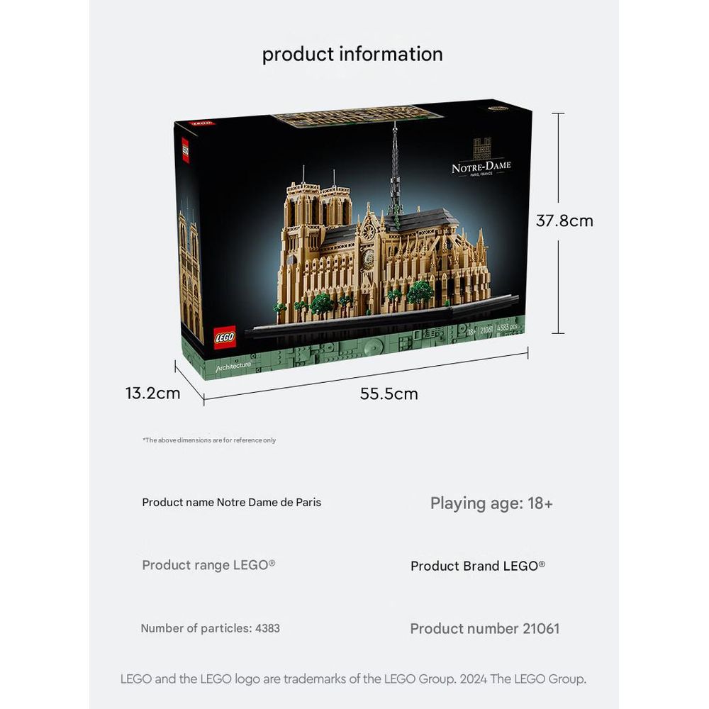 LEGO 21061 Architecture Notre Dame de Paris Building Blocks Set