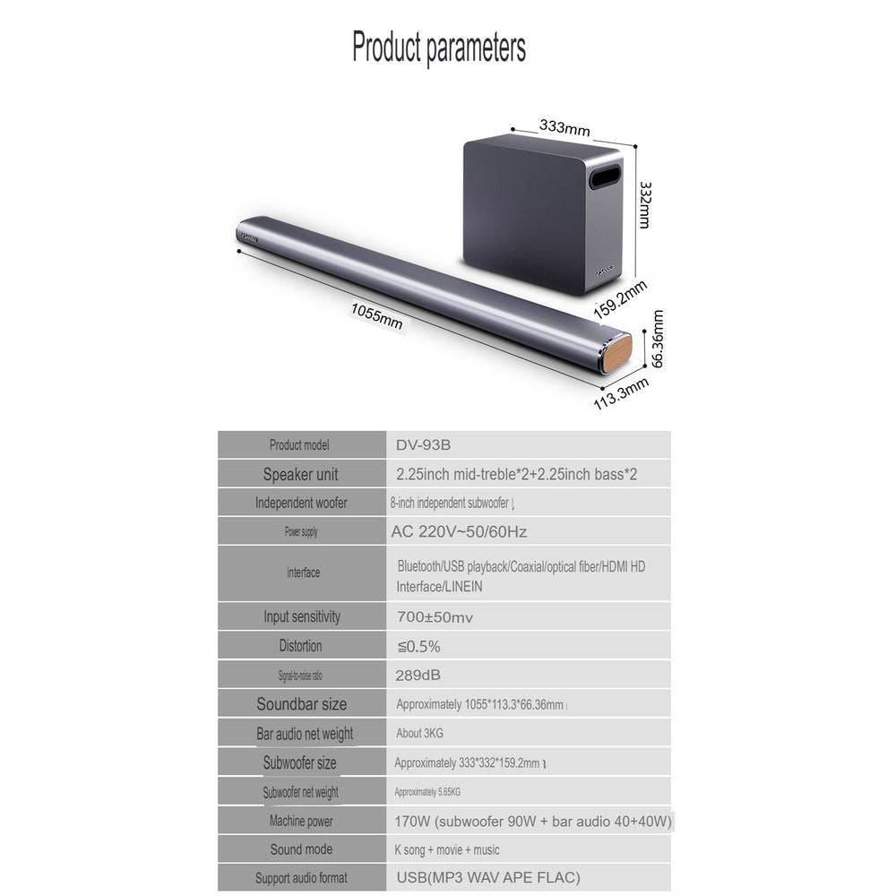 Sansui DV-93B TV 5.1 Channel Home Theater Set