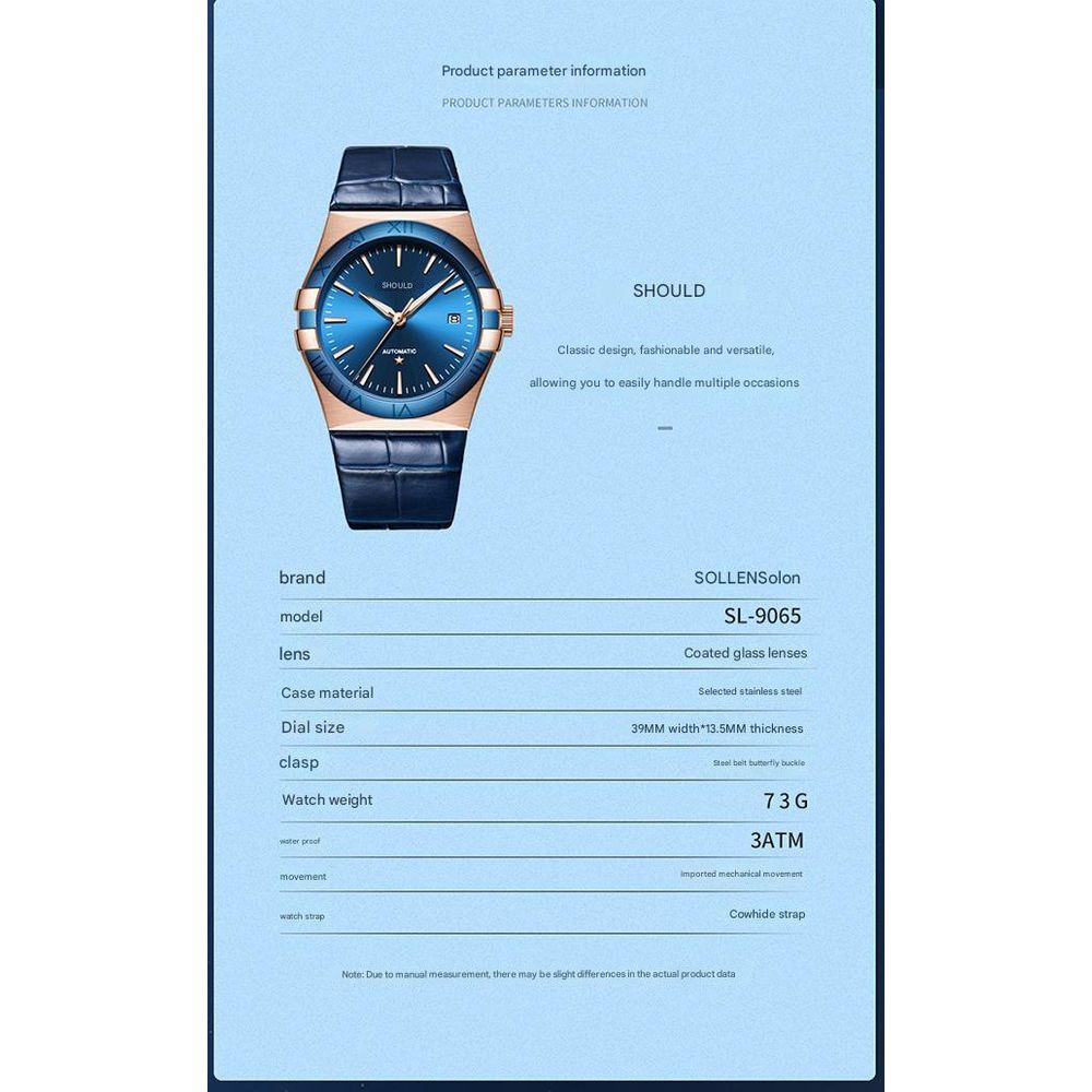 SOLLEN Dial Mechanical Men's Watch