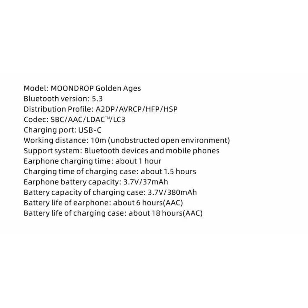 MOONDROP Golden Ages TWS Earphones