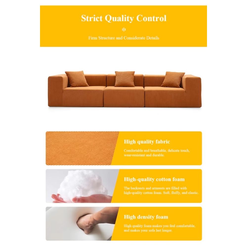 3 Seater Compression Living Room Sofa