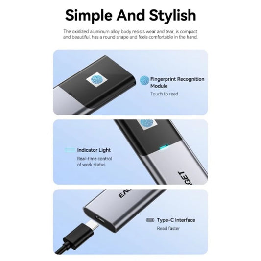 EAGET FM6 1TB Fingerprint Unlocking SSD Hard Drive 2