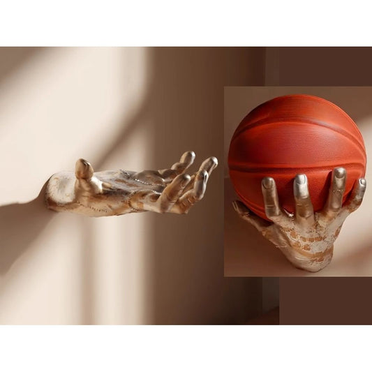 Hand Shaped Sports Ball Wall Mounting Display 1