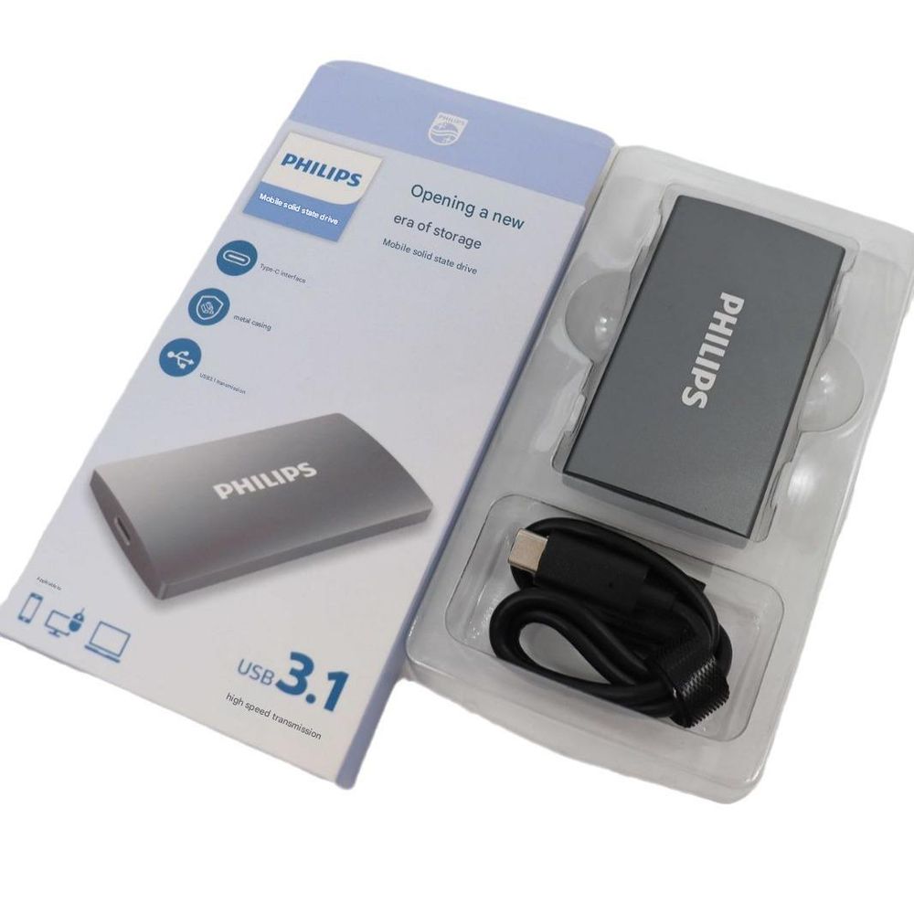 Philips 1TB Type-C 3.0 High Speed Portable SSD 8