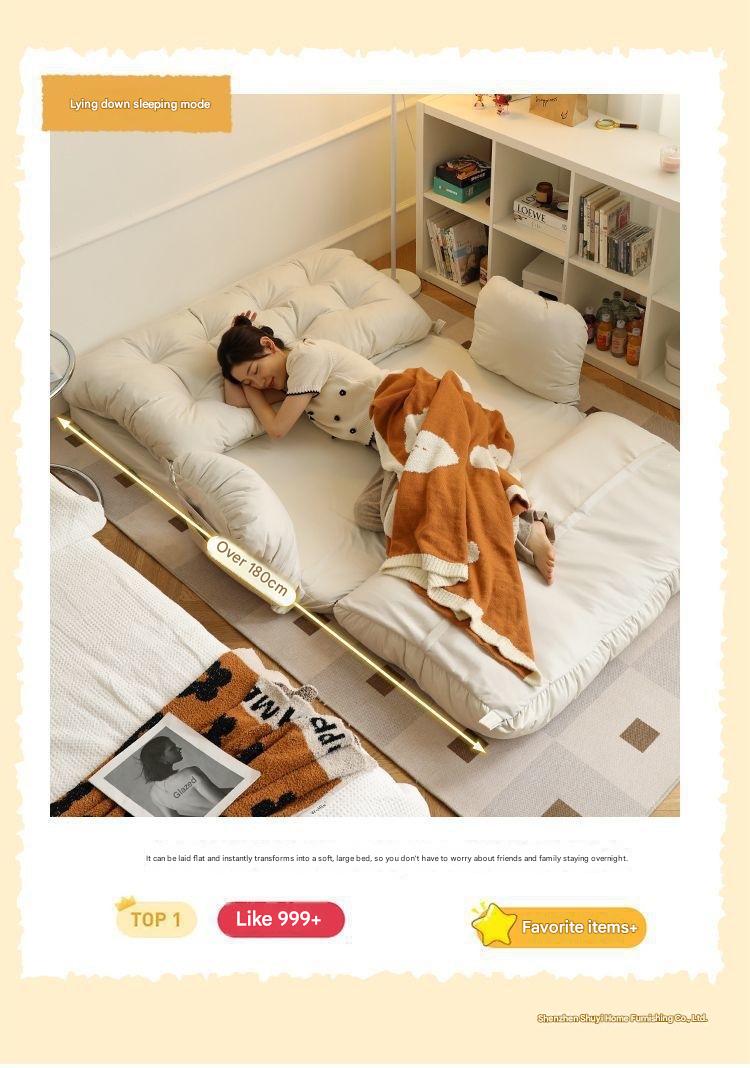 Lazy Folding Floor Sofa Bed With Adjustable Backrest