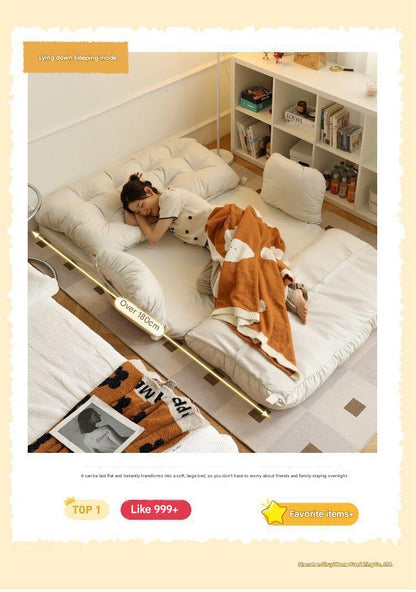 Lazy Folding Floor Sofa Bed With Adjustable Backrest