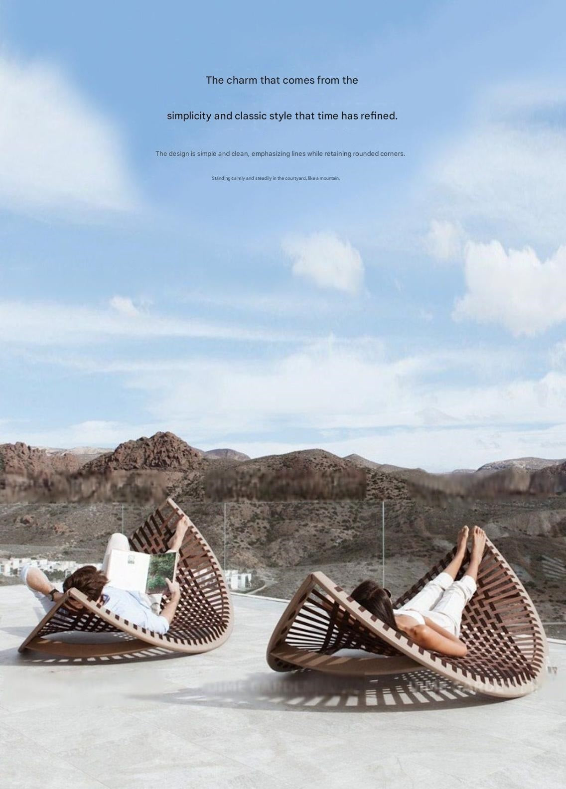 Modern Outdoor Woven Sun Lounger Chair