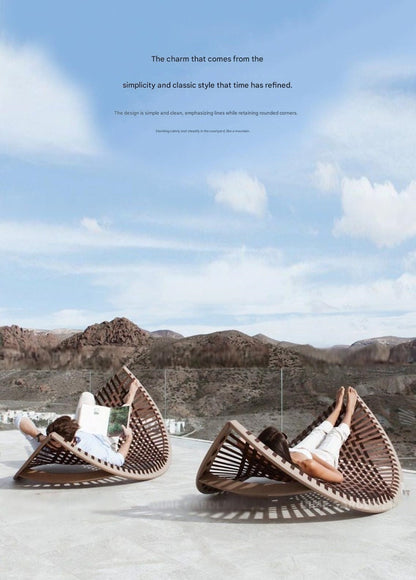 Modern Outdoor Woven Sun Lounger Chair