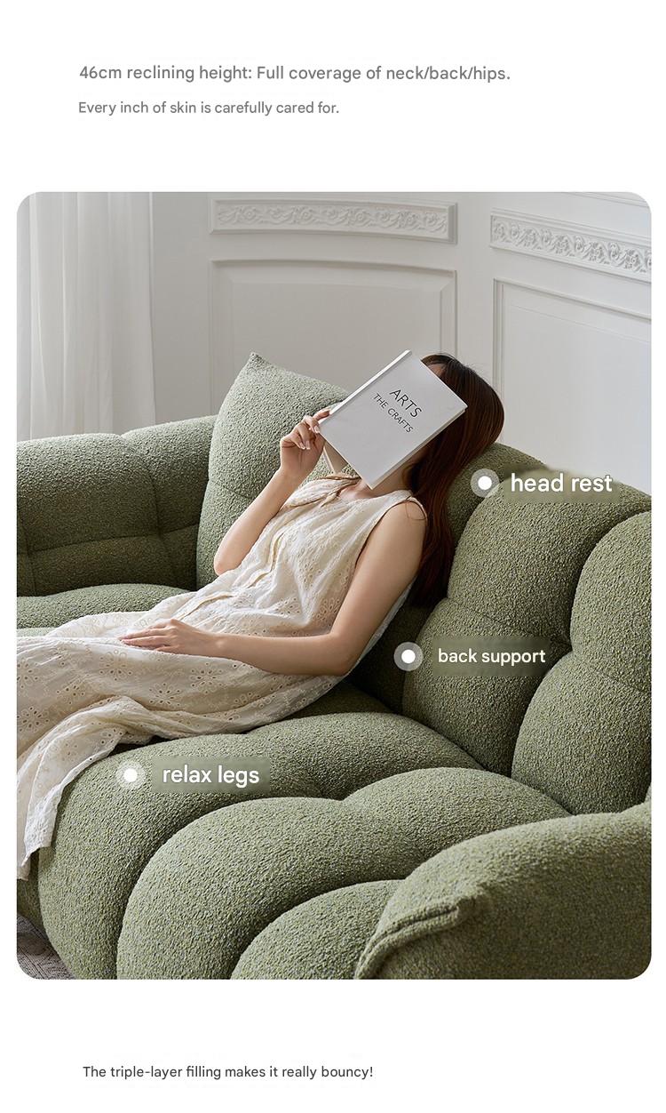 French Retro Chenille Fabric Lily Sofa