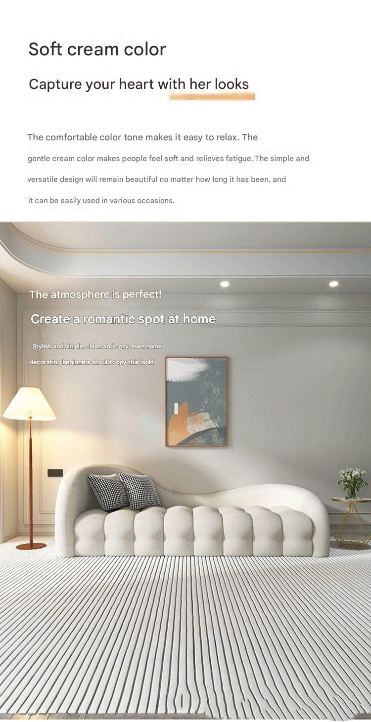 Modern Curved Sofa Set with Accent Chair And Coffee Table