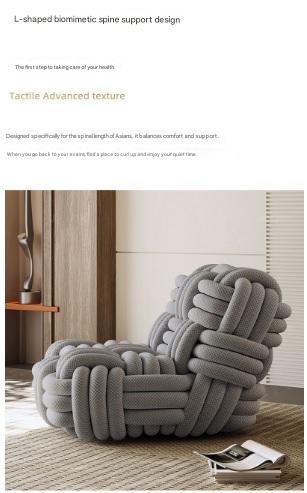 Luxury Italian Woven Knot Sofa Chair