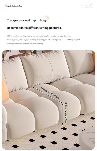 Modern French Barcelona Cloud Velvet Sofa