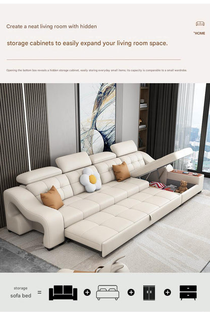 Luxury Smart Recliner Sectional Sofa with Adjustable Headrest