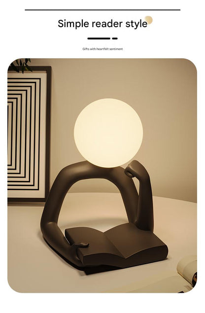 Modern Abstract Reading Man Table Lamp