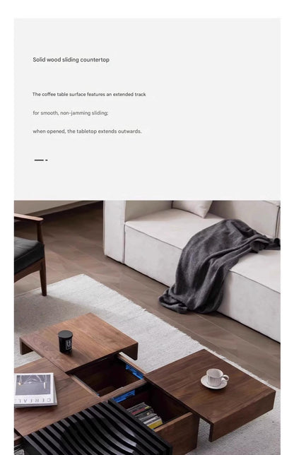 Multifunctional Wooden Tea Table