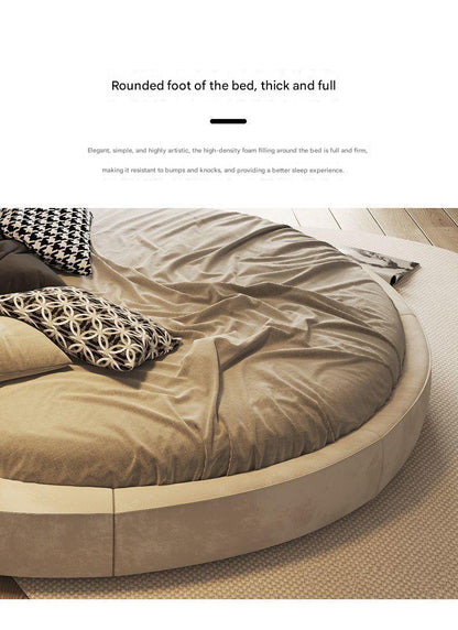Italian Luxury Fabric Round Bed
