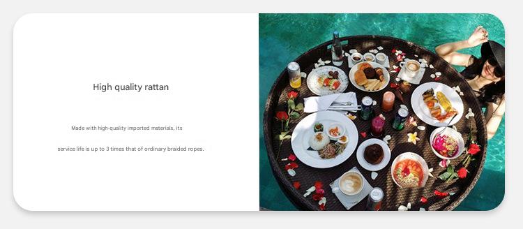 Luxury Rattan Floating Pool Tray