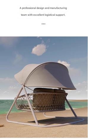 Modern Outdoor Swing Sofa with Canopy